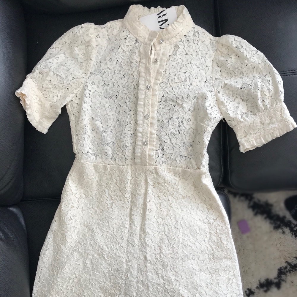 ZARA WHITE LACE DRESS